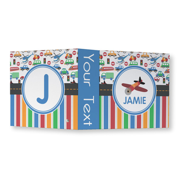 Transportation & Stripes 3 Ring Binders - Full Wrap - 3" - OPEN OUTSIDE