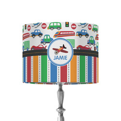 Transportation & Stripes 8" Drum Lamp Shade - Fabric (Personalized)