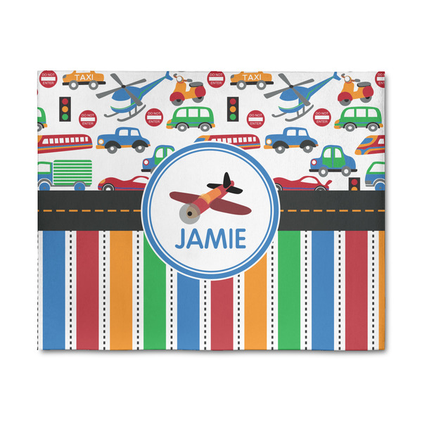 Custom Transportation & Stripes 8' x 10' Patio Rug (Personalized)