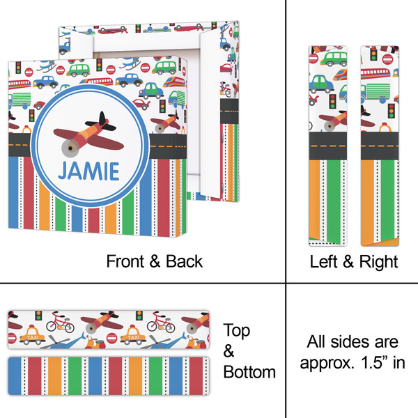 Transportation & Stripes 8x8 - Canvas Print - Approval