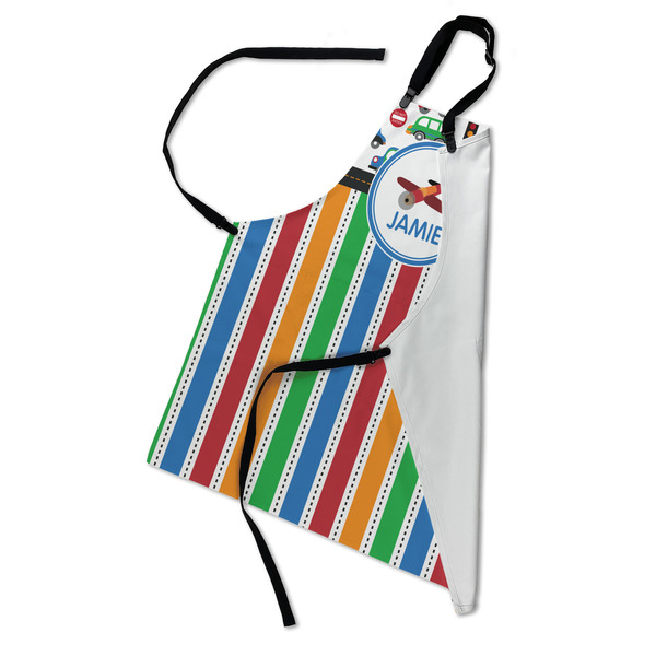 Transportation & Stripes Apron - Folded