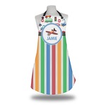 Transportation & Stripes Apron w/ Name or Text