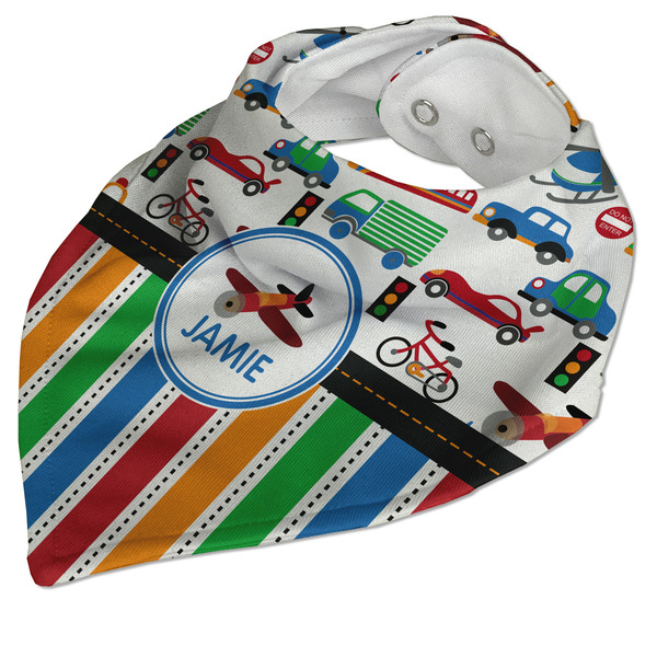 Transportation & Stripes Bandana Closed