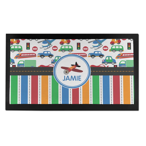 Transportation & Stripes Bar Mat - Small - FRONT