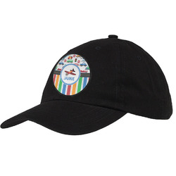 Transportation & Stripes Baseball Cap - Black (Personalized)