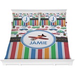 Transportation & Stripes Comforter Set - King (Personalized)