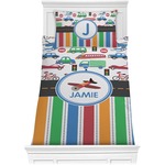 Transportation & Stripes Comforter Set - Twin (Personalized)