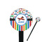 Transportation & Stripes 7" Round Plastic Stir Sticks - Black - Double Sided (Personalized)