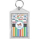 Transportation & Stripes Bling Keychain (Personalized)