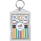 Transportation & Stripes Bling Keychain (Personalized)