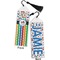 Transportation & Stripes Bookmark with tassel - Front and Back