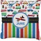 Transportation & Stripes Faux-Linen Throw Pillow 18" (Personalized)