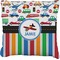 Transportation & Stripes Burlap Pillow 22"