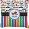 Transportation & Stripes Faux-Linen Throw Pillow 26" (Personalized)