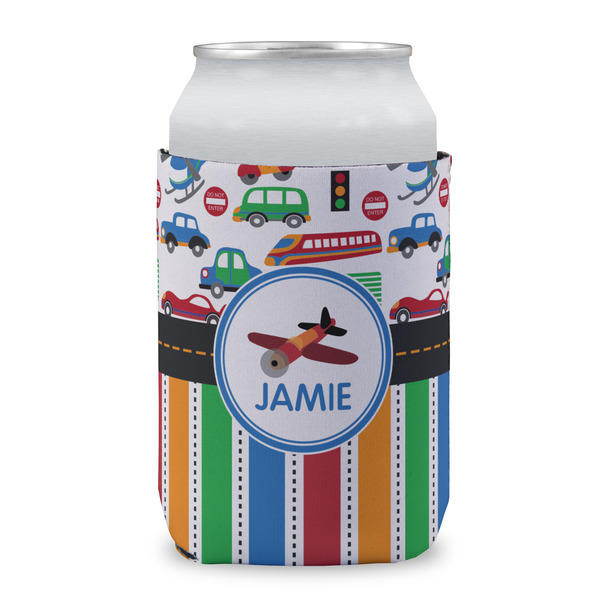 Transportation & Stripes Can Sleeve