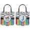 Transportation & Stripes Canvas Tote - Front and Back