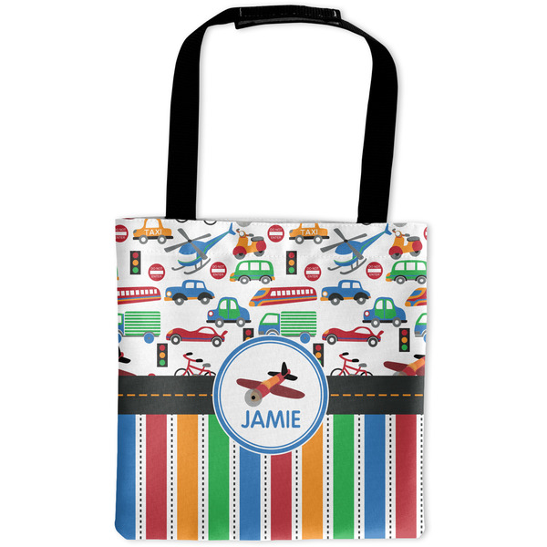 Custom Transportation & Stripes Auto Back Seat Organizer Bag (Personalized)