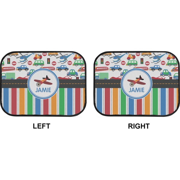 Transportation & Stripes Car Floor Mats (Back Seat) (Approval)