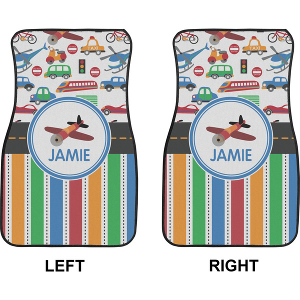Transportation & Stripes Car Mat Front - Approval