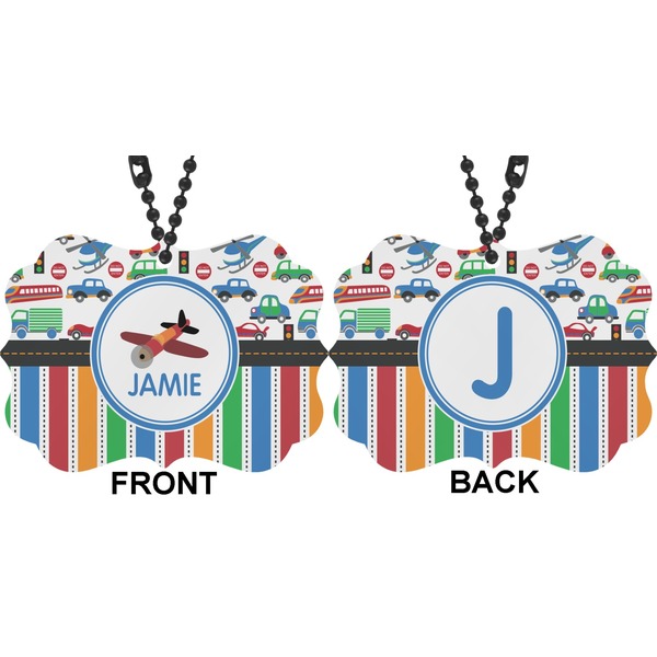 Transportation & Stripes Car Ornament (Approval)