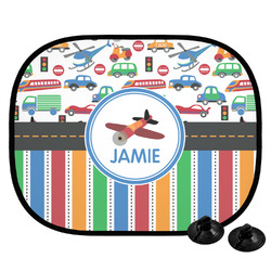 Transportation & Stripes Car Side Window Sun Shade (Personalized)