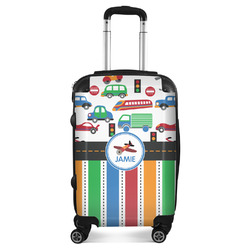 Transportation & Stripes Suitcase (Personalized)