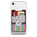 Transportation & Stripes 2-in-1 Cell Phone Credit Card Holder & Screen Cleaner (Personalized)