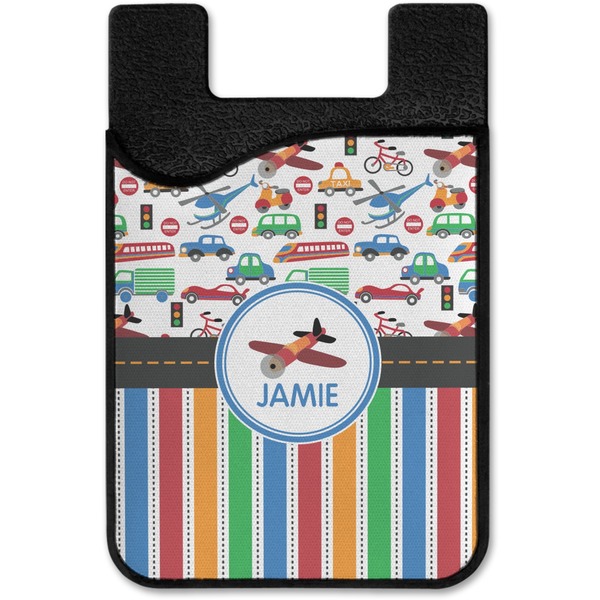 Transportation & Stripes Cell Phone Credit Card Holder
