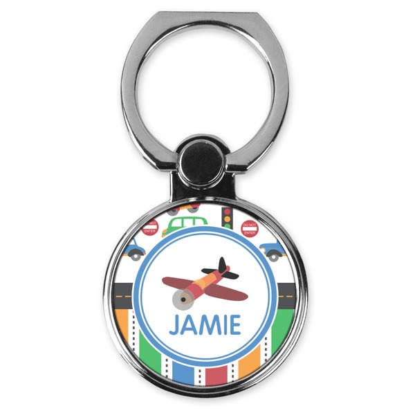 Custom Transportation & Stripes Cell Phone Ring Stand & Holder (Personalized)