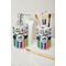 Transportation & Stripes Ceramic Bathroom Accessories - LIFESTYLE (toothbrush holder & soap dispenser)
