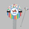 Transportation & Stripes Clear Plastic 7" Stir Stick - Round - Closeup
