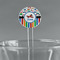 Transportation & Stripes 7" Round Plastic Stir Sticks - Clear (Personalized)