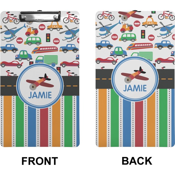 Transportation & Stripes Clipboard (Legal) (Front + Back)