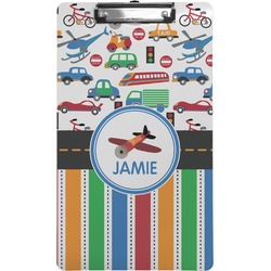 Transportation & Stripes Clipboard (Legal Size) (Personalized)