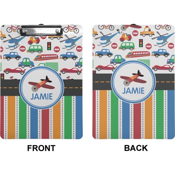 Transportation & Stripes Clipboard (Letter) (Front + Back)