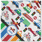 Transportation & Stripes Cloth Napkins - Personalized Lunch (Single Full Open)