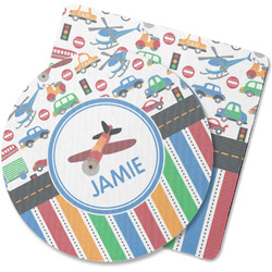 Transportation & Stripes Rubber Backed Coaster (Personalized)
