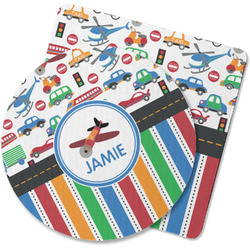 Transportation & Stripes Rubber Backed Coaster (Personalized)