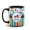 Transportation & Stripes Coffee Mug - 11 oz - Black