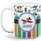 Transportation & Stripes 11 Oz Coffee Mug - White (Personalized)
