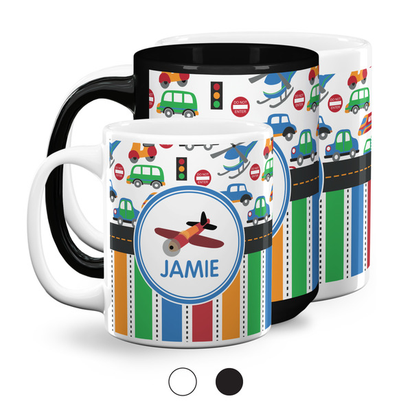 Transportation & Stripes Coffee Mugs Main