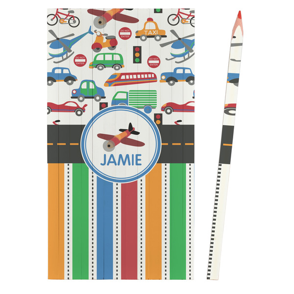 Transportation & Stripes Colored Pencils - Front View