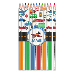 Transportation & Stripes Colored Pencils (Personalized)