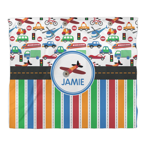 Transportation & Stripes Comforter - King - Front