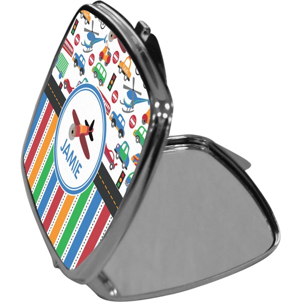 Transportation & Stripes Compact Mirror (Side View)