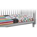 Transportation & Stripes Crib Fitted Sheet (Personalized)