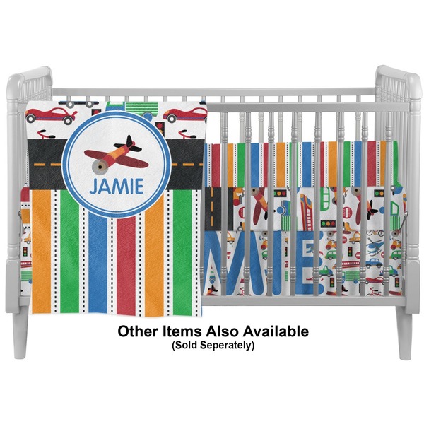 Transportation & Stripes Crib - Profile Sold Seperately