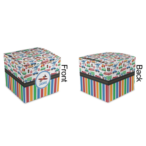 Transportation & Stripes Cubic Gift Box - Approval