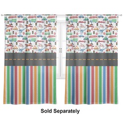 Transportation & Stripes Curtain Panel - Custom Size