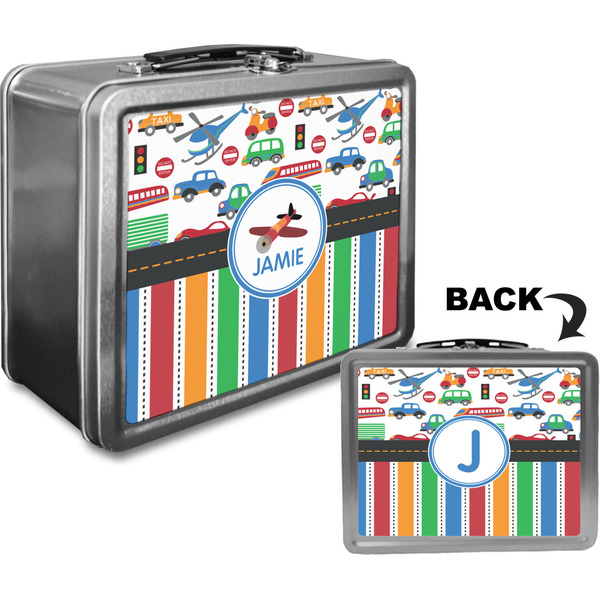 Transportation & Stripes Custom Lunch Box / Tin Approval